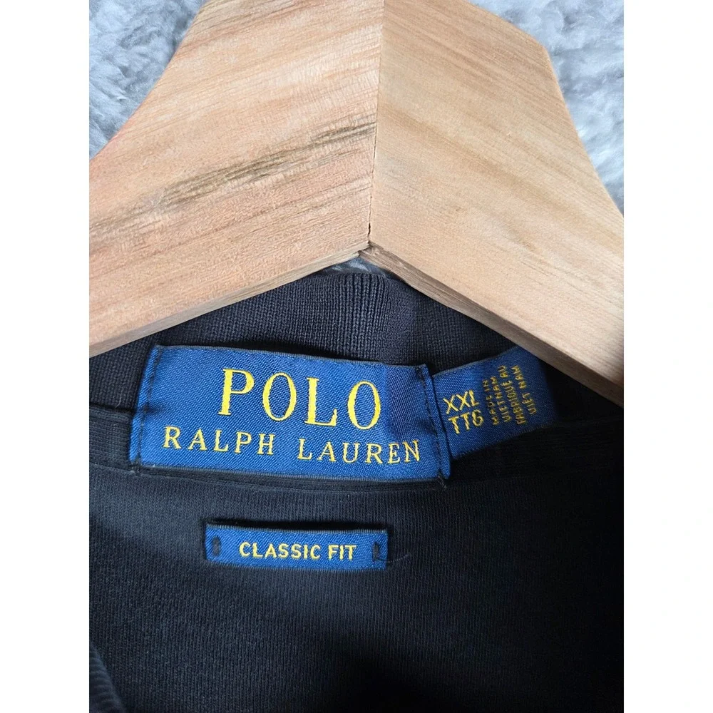 Polo Ralph Lauren Polo Shirt XXL‎ Black Mens Classic Fit Short Sleeve Pony Logo
